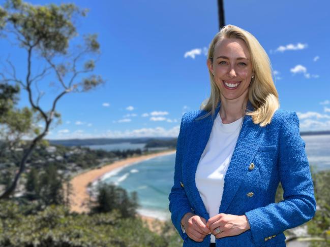 Northern Beaches deputy mayor Georgia Ryburn, pictured at Palm Beach, was preselected as the Liberal Party candidate for the Pittwater by-election on October 19. Picture: Supplied