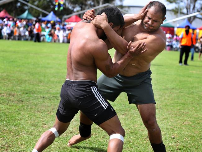 Kabaddi match between Melbourne Kabaddi Academy and Azaad Club Melbourne. Picture: Angelo Velardo