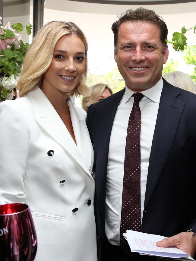 Jasmine Yarbrough and Karl Stefanovic at the Ladies Luncheon. Picture: Jane Dempster / Daily Telegraph