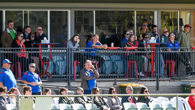Mourners watch from the stands. Picture: NCA NewsWire / Naomi Jellicoe