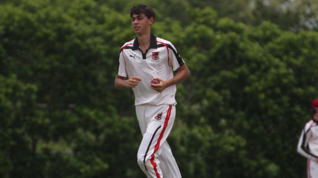 Harry DeSouza comes into bowl for Terrace in round 2 against Churchie.