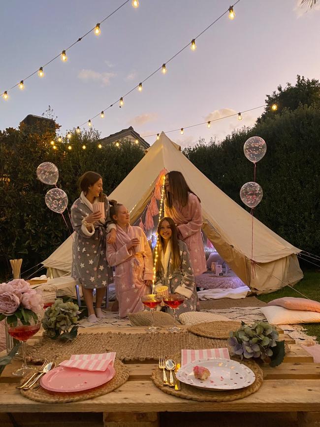 The children’s party pack includes a stunning 5m bell tent for up to eight children to enjoy. Photo: Melbourne Glamping