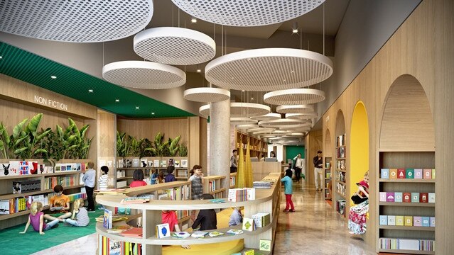 The children's library area in the proposed Cultural and Civic Space.