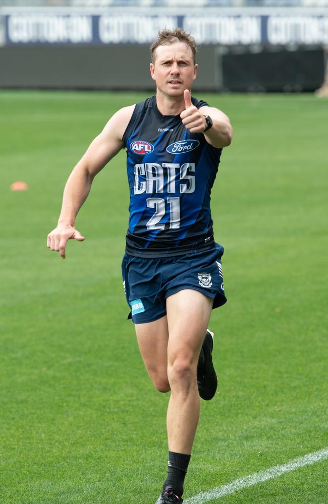 Thumbs up from Mitch Duncan. Picture: Brad Fleet