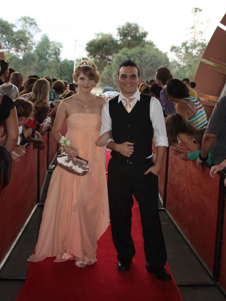 Billy Jean Smith and Taran Scott Wilson at the 2012 Centralian Senior College formal at the Alice Springs Convention Centre. Picture: NT NEWS