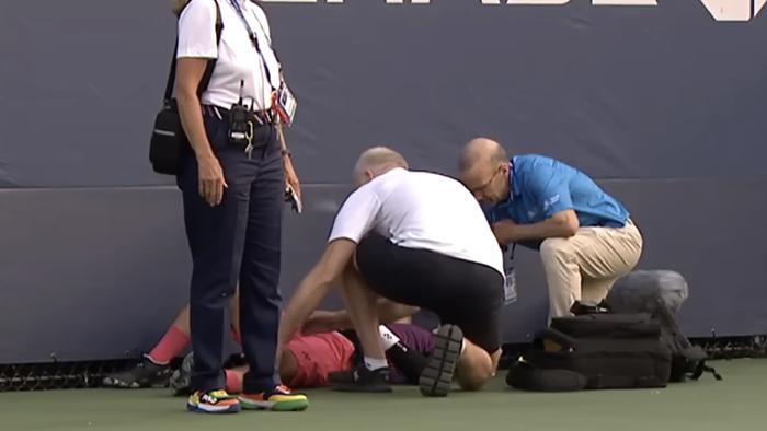 Scary scenes at the US Open.