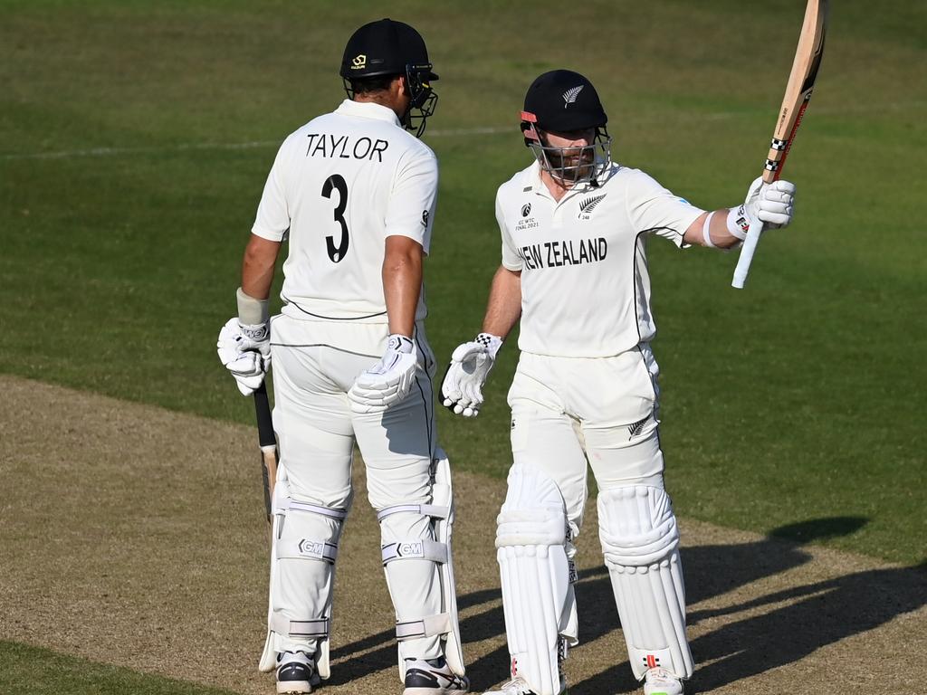 Ross Taylor and Kane Williamson spearheaded New Zealand’s rebirth. Picture: Gareth Copley/ICC/Getty Images