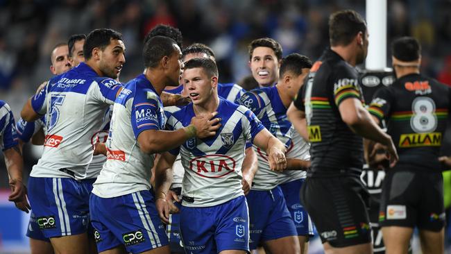 The Bulldogs just went harder than Penrith. AAP Image/Joel Carrett.