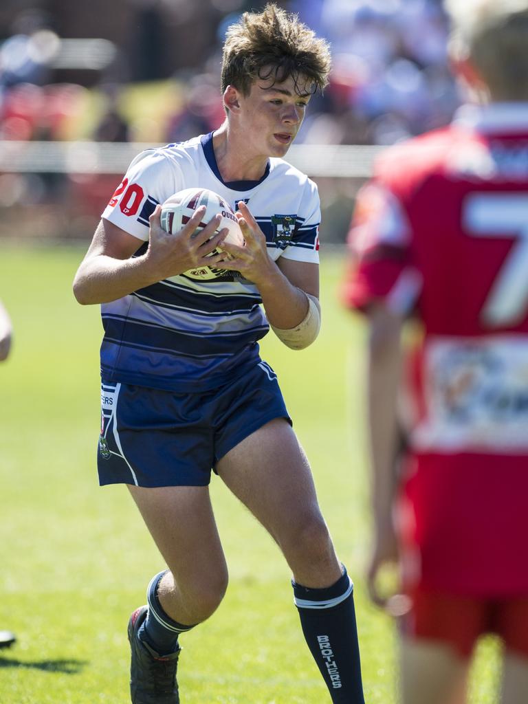 Blaze Muir for Brothers against Valleys in under-13 boys Toowoomba Junior Rugby League grand final at Clive Berghofer Stadium, Saturday, September 11, 2021. Picture: Kevin Farmer