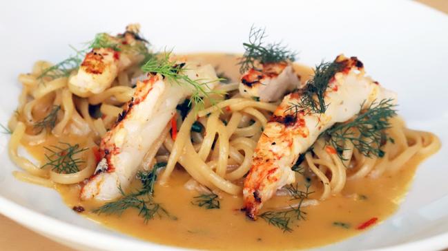 The Dolphin Hotel’s linguine with scampi and XO sauce. Picture: Jenifer Jagielski