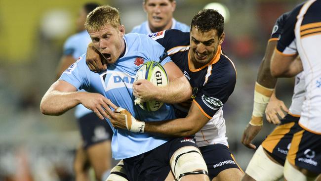 Waratahs lock Tom Staniforth is expecting a physical encounter against the Blues. Picture: AAP 