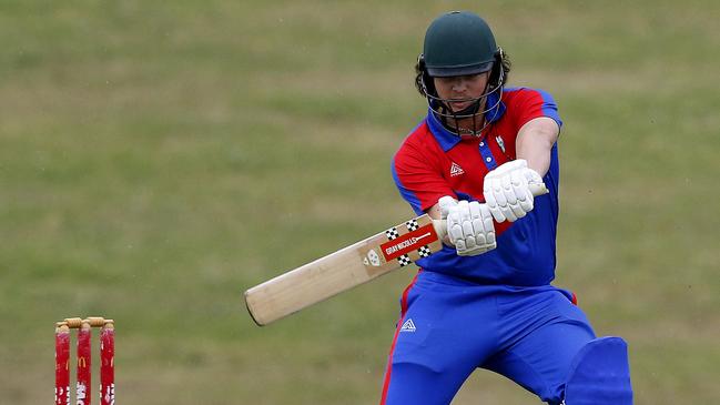 Joe Merlino was outstanding with the bat. Picture: John Appleyard