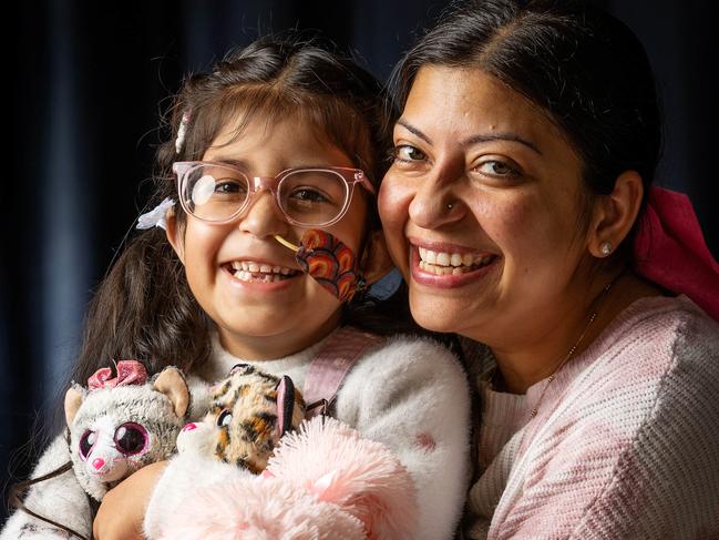 Smital Patel with her ‘little warrior’ daughter Aru. Picture: Mark Stewart