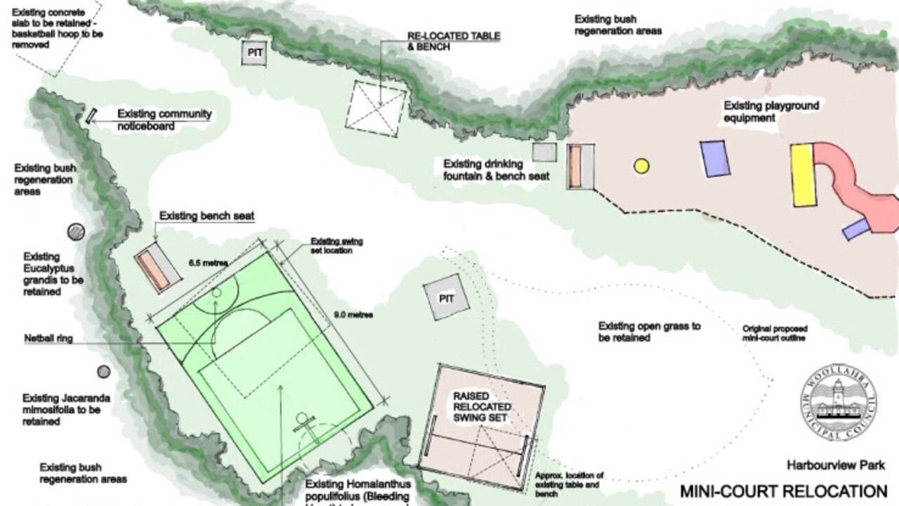 This is the final approved concept plan for the new mini court.