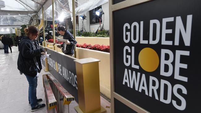 The red carpet area for the 76th Golden Globe Awards. Picture: Mark Ralston / AFP