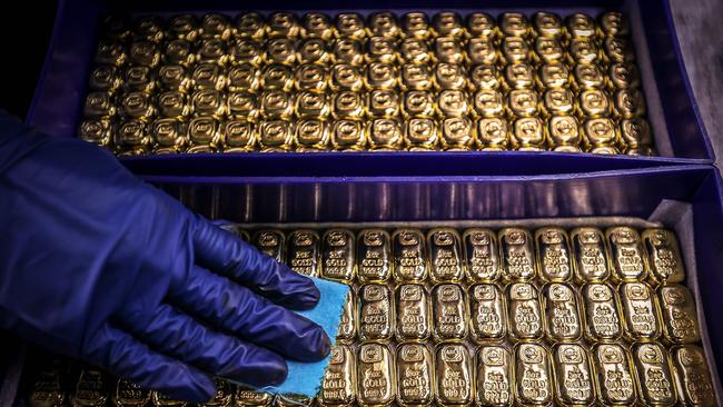 Gold bulls believe the time has finally come for the precious metal as central banks look to boost the holdings. Picture: David Gray/ AFP