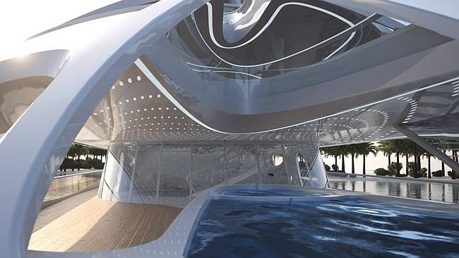 Inside the yacht. Picture: Moka for Zaha Hadid and Blohm + Voss