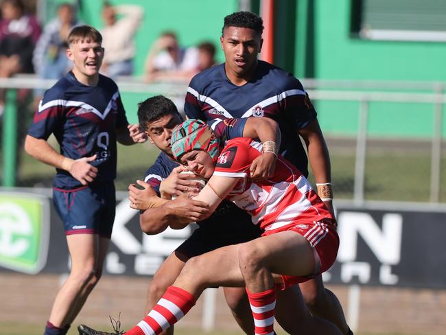 Langer Trophy schoolboy rugby league grand final between Palm Beach Currumbin SHS and Ipswich SHS. Picture: Nigel Hallett
