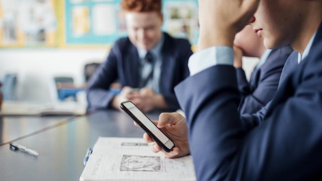 Only a handful of Gold Coast state high schools have banned the use of phones during school hours. Photo: Supplied.