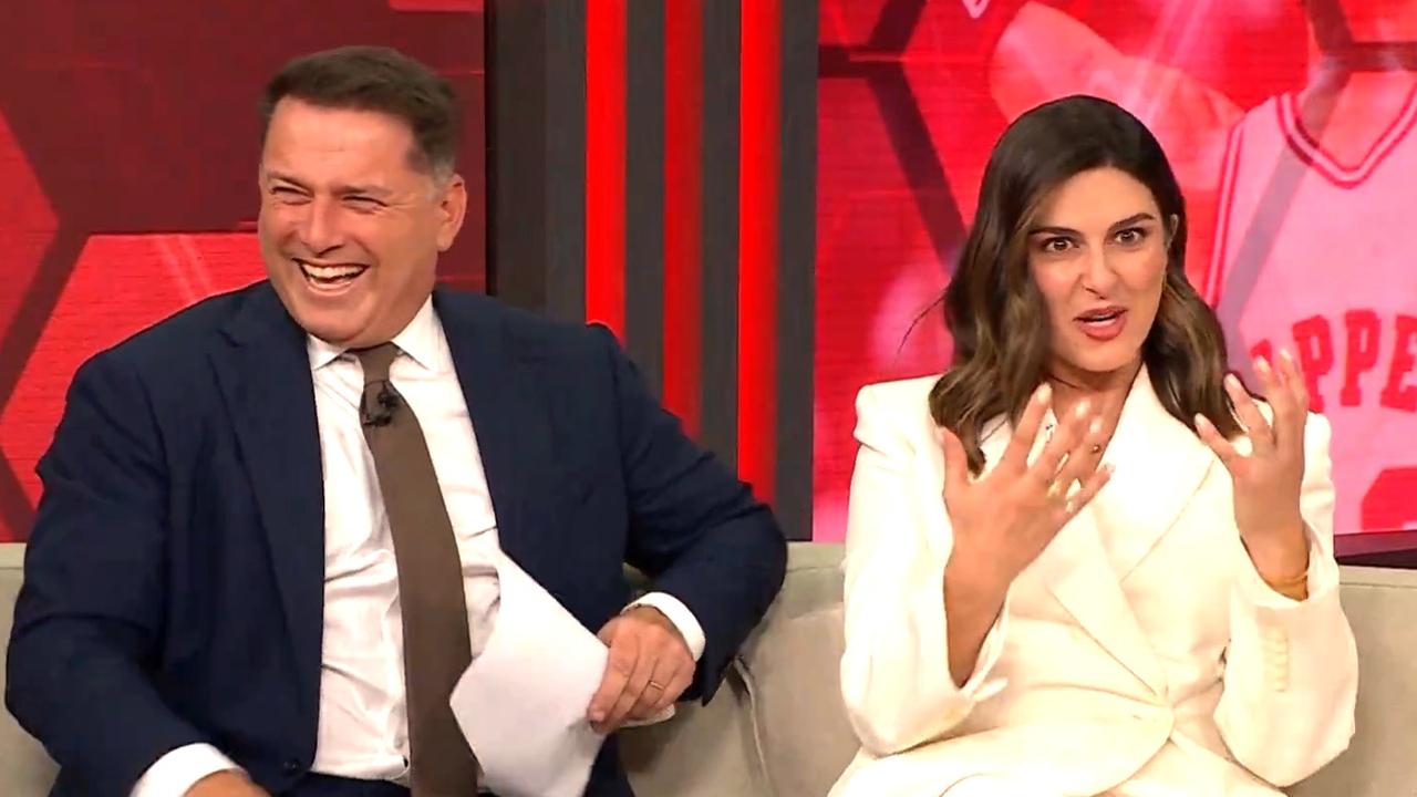 Karl Stefanovic and Sarah Abo got quite excited. Photo: Twitter, @TheTodayShow.