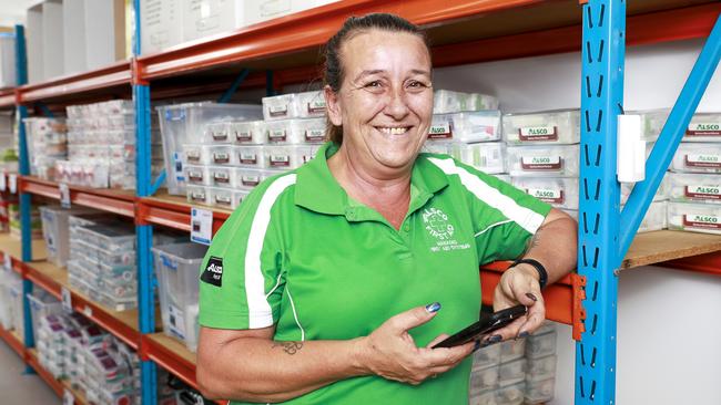Part of Debbie Peacock’s role is supplying first aid supplies for businesses. Picture: Claudia Baxter