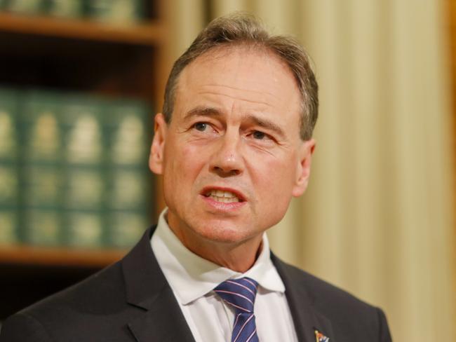 Greg Hunt confirmed the measures, which were announced earlier this month, will come into effect from tomorrow. Picture: NCA NewsWire/Wayne Taylor