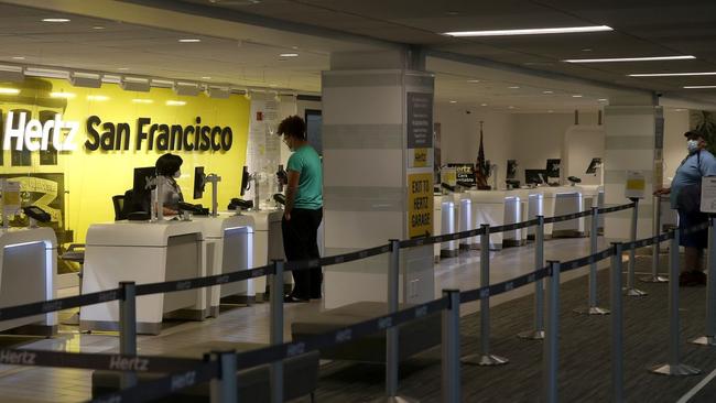 A Hertz counter in San Francisco. Picture: Getty Images.