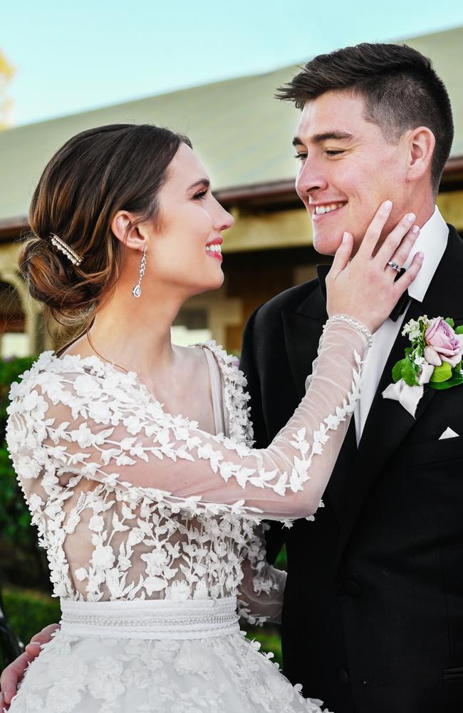 Matt &amp; Josie's Renshaw's wedding at Flaxton Gardens in the Sunshine Coast hinterland. Picture: Sally/Ted &amp; Li Photography