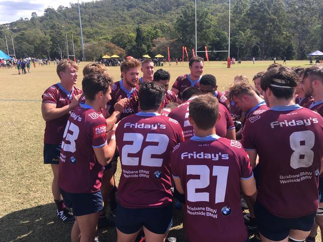 University enjoying the club song after victory