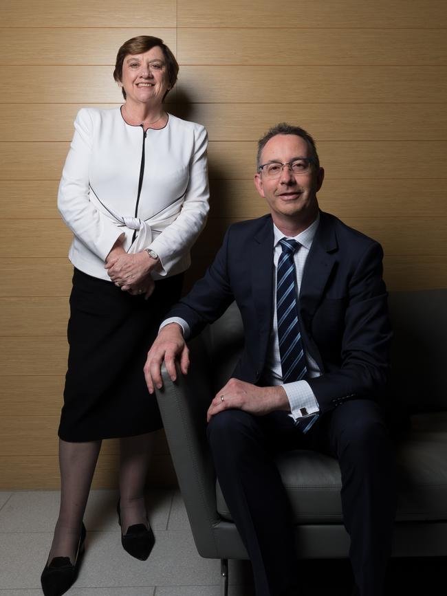 AGL Chair Patricia McKenzie and interim CEO Damien Nicks. Picture: Alexander Legaree