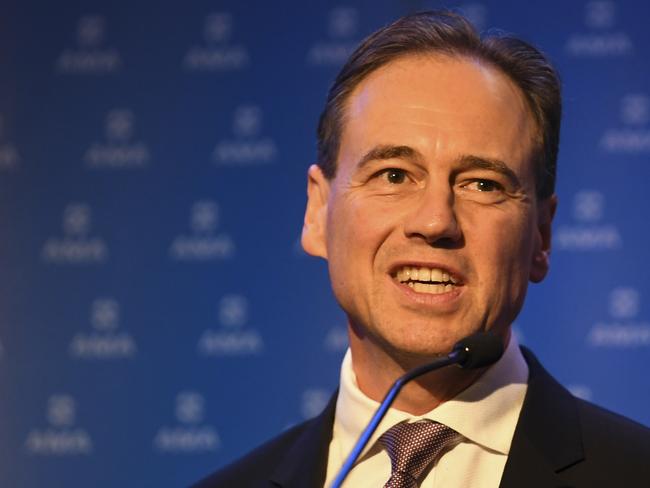 Health Minister Greg Hunt wants action on monitoring breast implants. Picture AAP Lukas Coch