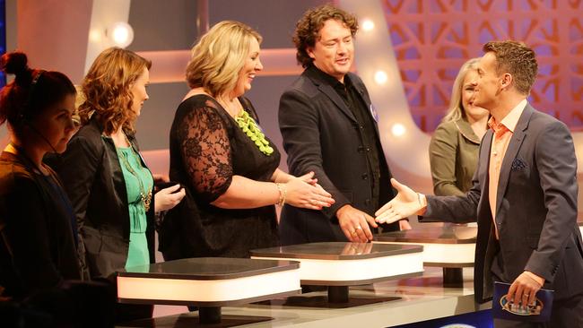 FIRST USE WITH HOLLY BYRNES COPY FOR SWITCHED ON: Family Feud Behind the Scenes SWITCHED ON Behind the scenes on the set of Family Fued with Grant Denyer Picture: Norm Oorloff