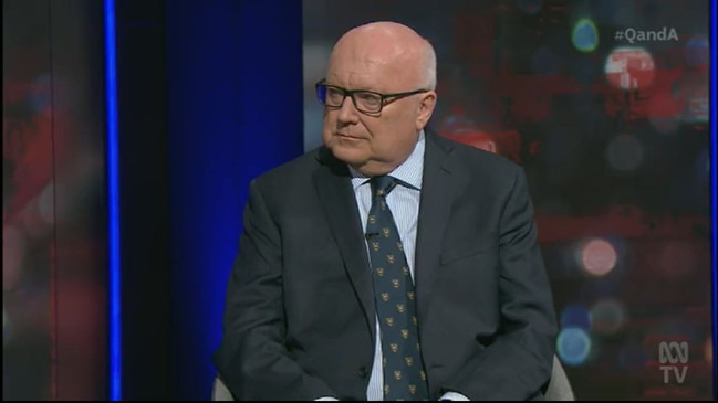 George Brandis said there was "no excuse" for Australia's ambassador to not return to Ukraine. Picture: ABC