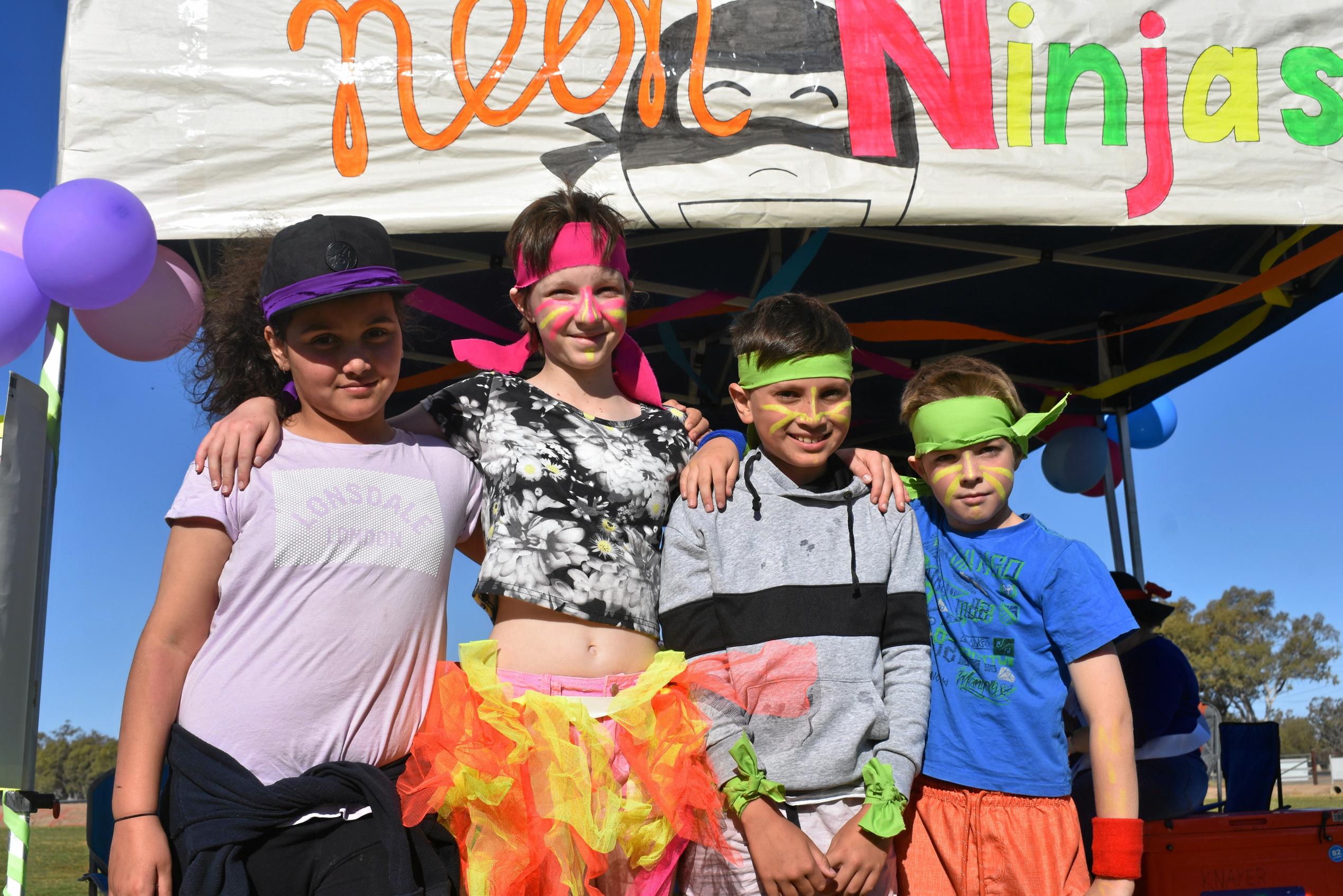 Athena Wirihan, Isabella Knayer, Jacob Wirihan and Fraser Knayer were part of Neon Ninjas. Picture: Ellen Ransley