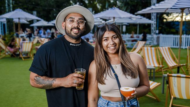 Ash and Ash Chand at Riviera on the Lawn, at The Star Gold Coast, December 27. Picture: Adam Shaw