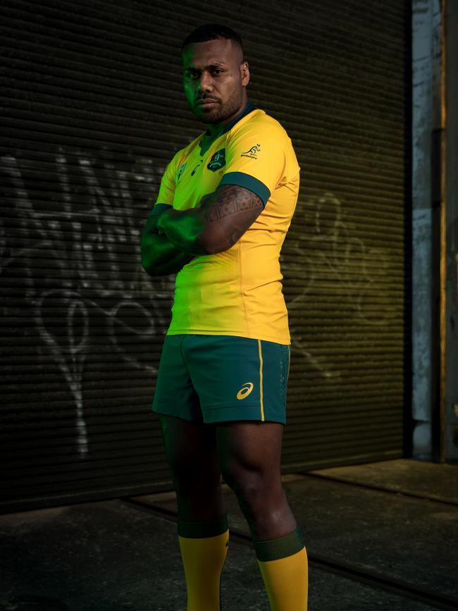 Samu Kerevi in the Wallabies’ World Cup jersey. Picture: Getty