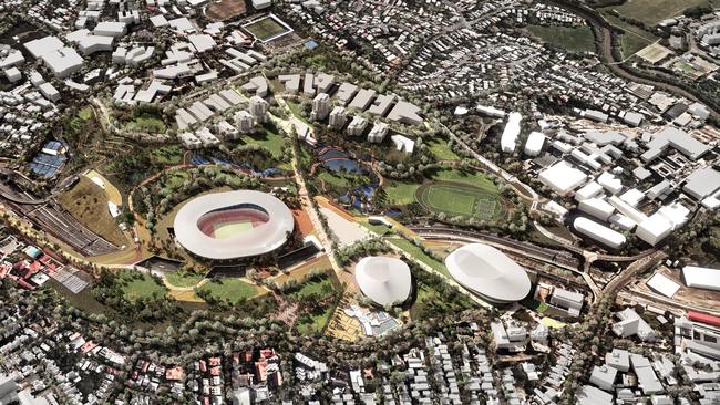 A review into the 2032 Games has recommended a “world class” stadium at Victoria Park. Supplied by ARCHIPELAGO