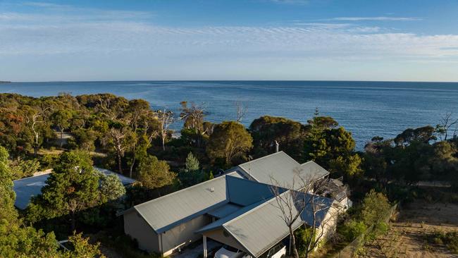 The Bushbys’ home at Bridport is close to a small beach.