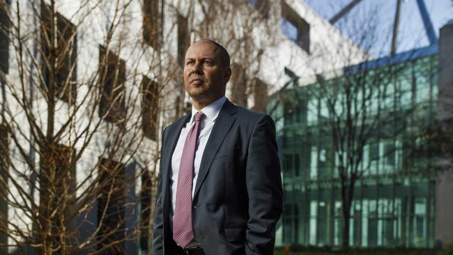 Treasurer Josh Frydenberg at Parliament House in Canberra. Picture: Sean Davey