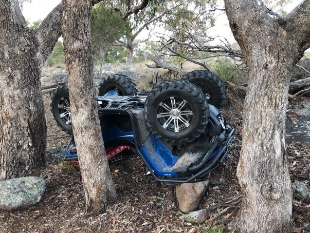 A man in his 70s was taken to hospital after a quad bike crash on a rural property near Tenterfield.