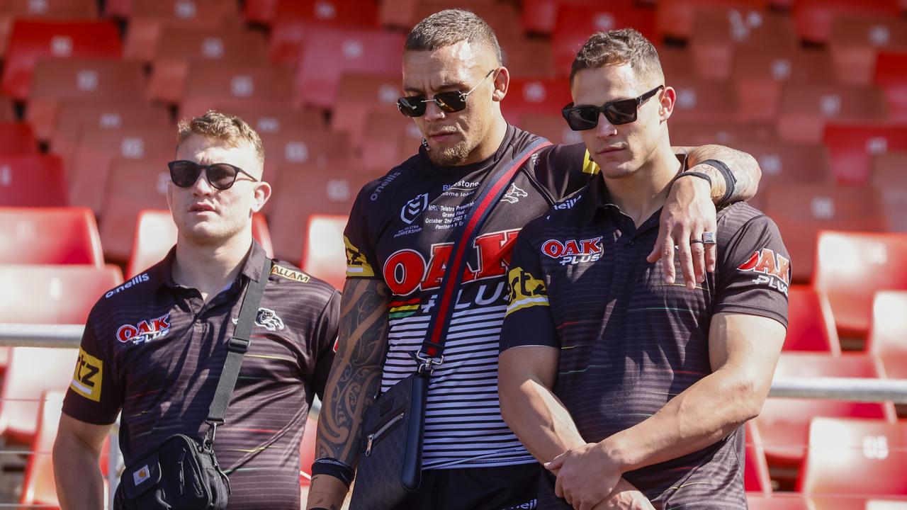 The boys were a bit worse for wear. Photo by Jenny Evans/Getty Images