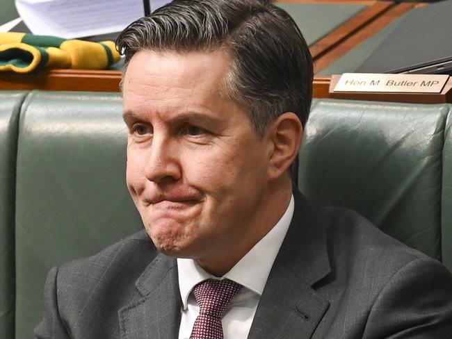 CANBERRA, AUSTRALIA, NewsWire Photos. AUGUST 7, 2023: Minister for Health and Aged Care Mark Butler during Question Time at Parliament House in Canberra. Picture: NCA NewsWire / Martin Ollman