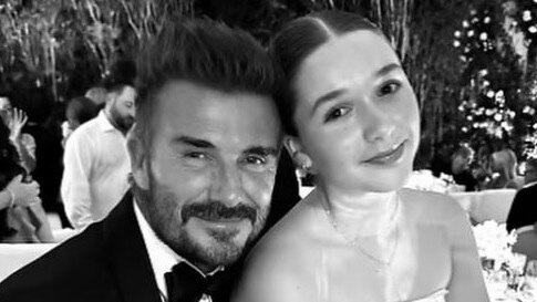 David Beckham with daughter Harper