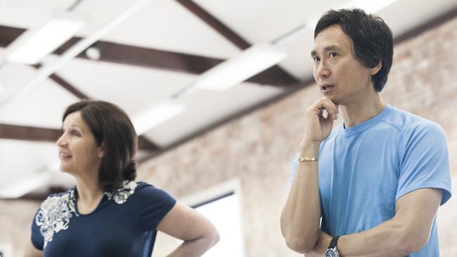 Li Cunxin and Mary Li at work at Queensland Ballet. Photo: Christian Aas