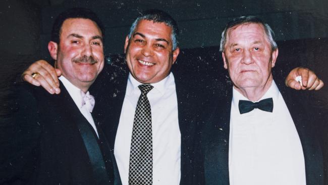 Mario Condello, Mick Gatto and Graham Kinniburgh. Picture: Eugene Hyland