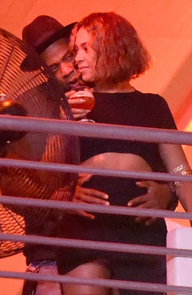 Beyonce and Jay-Z at the music festival in Los Angeles. Photo by Michael Buckner/Getty Images for American Eagle.