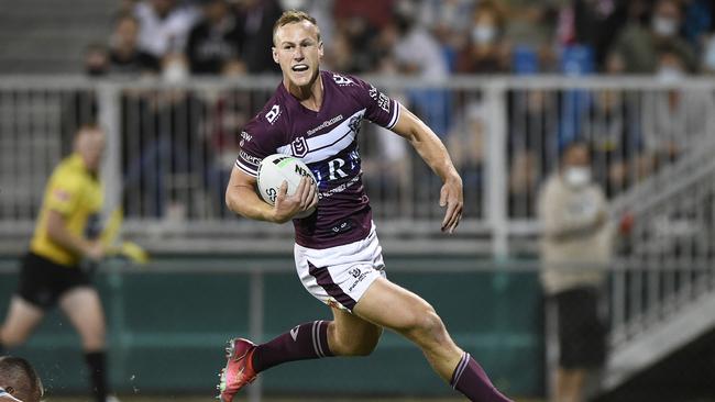 Tom Trbojevic may be Manly’s secret weapon, but it’s DCE who needs to step up if Manly are to make the Grand Final. Picture: Getty Images.