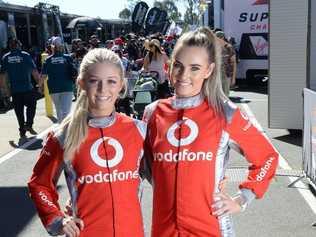 Paige Palmer and Alisa Robinson at the Ipswich SuperSprint at Queensland Raceway on Saturday. Picture: Rob Williams