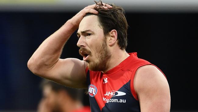 Melbourne’s losing streak against North Melbourne continued. Picture: Getty Images