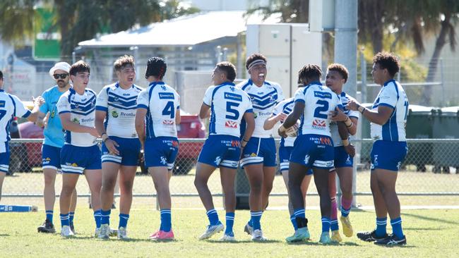Ignatius Park College and Kirwan State High School teams take on St Brendanâ€™s College Yeppoon teams in Queensland state rugby league semi finals at Mackay on Wednesday, August 24, 2022.